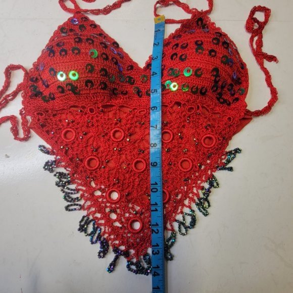 Sexy Sequin Crop Top Halter Top Tank Top NEW - Picture 9 of 11